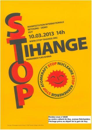 Manifestation internationale de ce dimanche 30/03 organisée par le collectif « Stop Tihange »